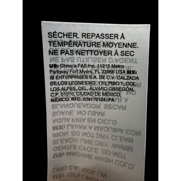 Chicos Light Blue 100% Linen V-Neck Short Sleeve Top, BEACH, TRAVEL, RESORT, M - Picture 7 of 10